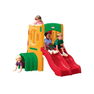 Gimnasio para trepar con túnel y tobogán