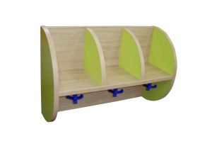 Perchero quesitos 3 huecos laterales media luna