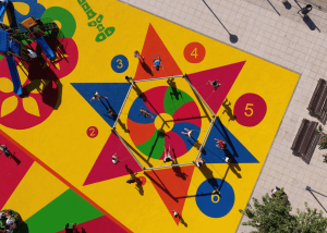 Pavimento de caucho continuo