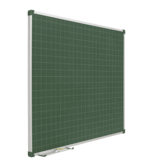 Pizarra verde con cuadrícula o pentagrama