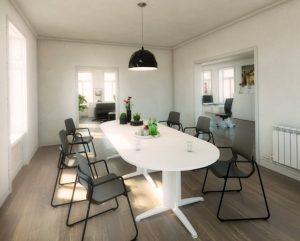 Mesa de reuniones ovalada modelo Sigma