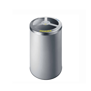 Papelera metálica para reciclaje tres compartimentos