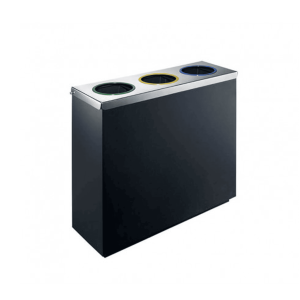 Papelera metálica para reciclaje 156