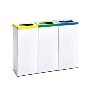 Papelera metálica para reciclaje 150