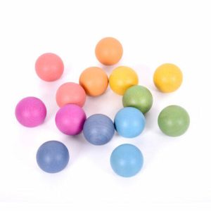 Bolas de Madera Arcoíris – 14 Piezas