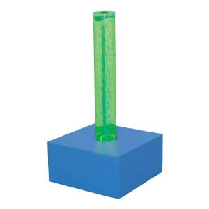 Tubo burbujas con bloque