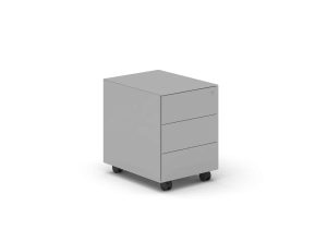 Cubeta metálica 3 cajones con ruedas