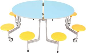 Mesa comedor plegable y con asientos -OVAL GRADUATE