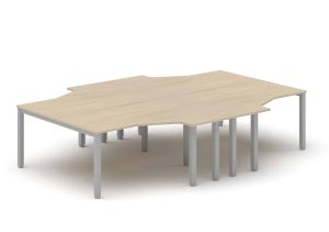 Mesa compacta doble enfrentada modelo Tempo