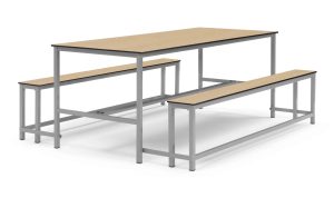 Mesa con bancos abatible DUO