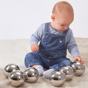 Misteriosa Pelota reflectiva sensorial color plata