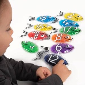 Peces de gel numerados