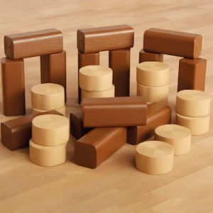 Piezas de espuma forma de leña