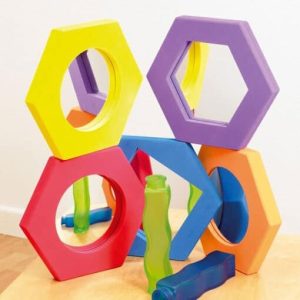 Set de espejos hexagonales