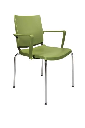 Silla Polipropileno con brazos ATENEA apilable