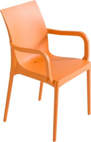 Silla polipropileno con brazos IRIS apilable