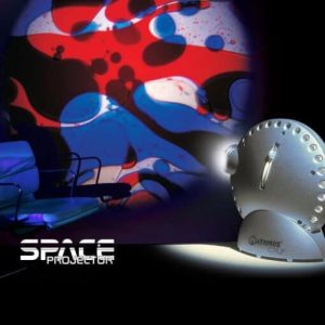 Space ProYector: Proyector de Lámparas de Lava Con Disco Azul y Rojo