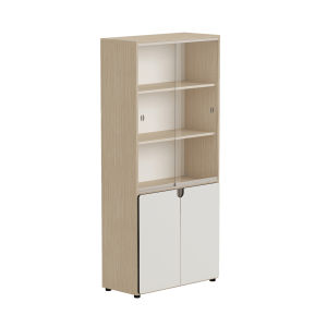 Armario vitrina alto DOT197V puertas bajas