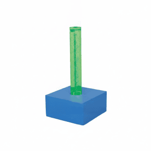 Tubo burbujas con bloque