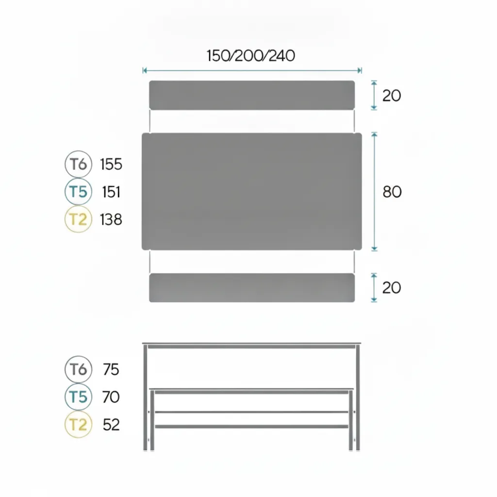 Mesa con bancos batientes - DUO - Imagen 3