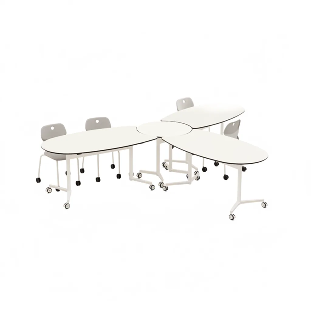 Mesa rotulable TWIST RECTANGULAR abatible con ruedas - Imagen 2