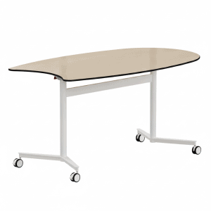 Mesa TWIST OVAL abatible con ruedas