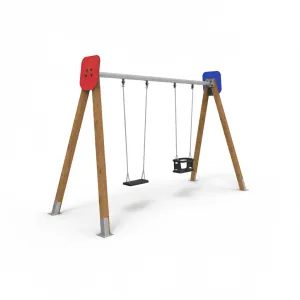 Columpio de madera doble