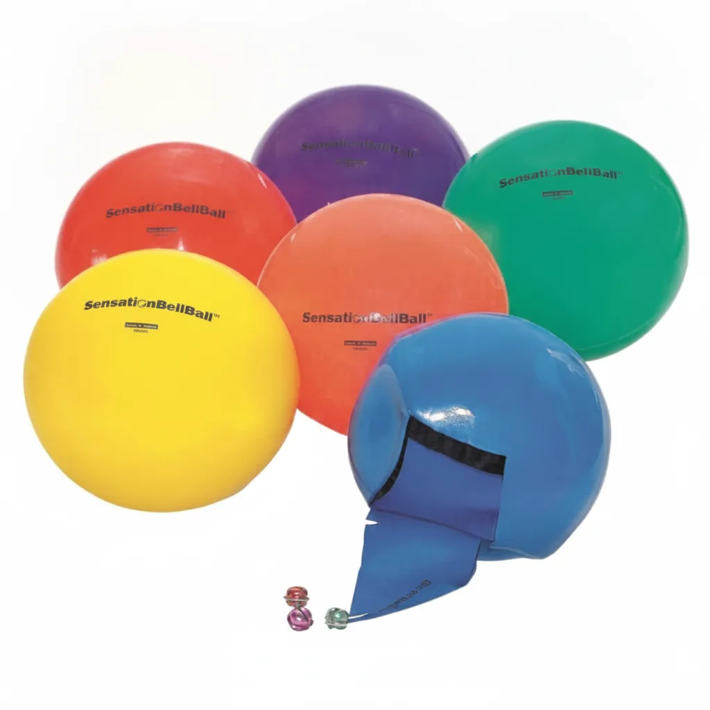 Set de 6 pelotas sensoriales con cascabel