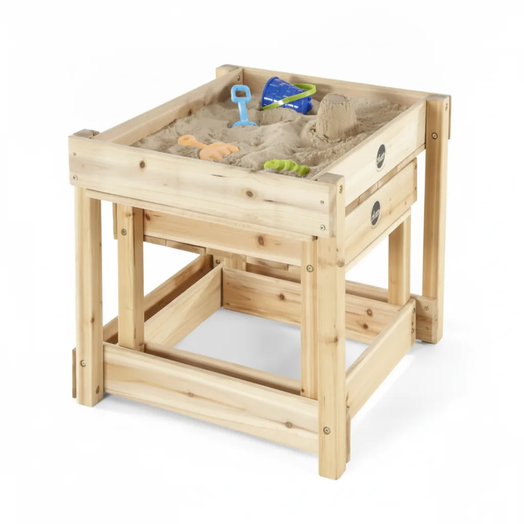 Mesa de madera de agua y arena - Imagen 2