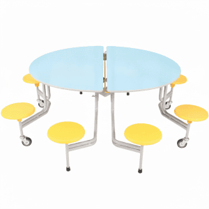 Mesa comedor plegable y con asientos -OVAL GRADUATE