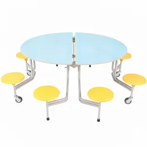 Mesa comedor plegable y con asientos -OVAL GRADUATE