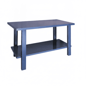Mesa de taller con estructura metálica y sobre de chapa