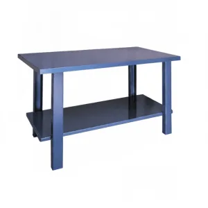 Mesa de taller con estructura metálica y sobre de chapa