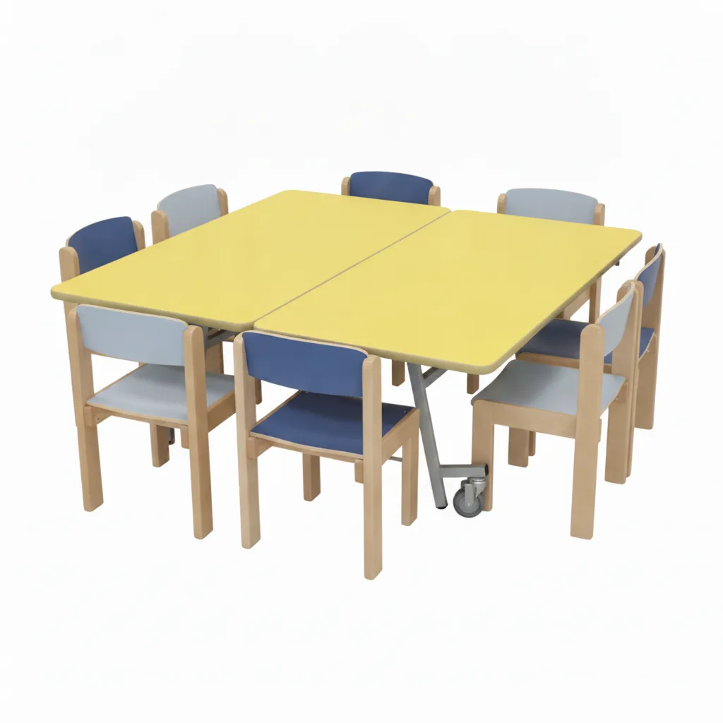 Mesa plegable y móvil sin asientos - Imagen 3