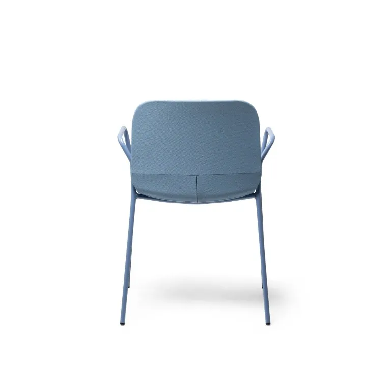 Silla tapizada VENT apilable con brazos - Imagen 3