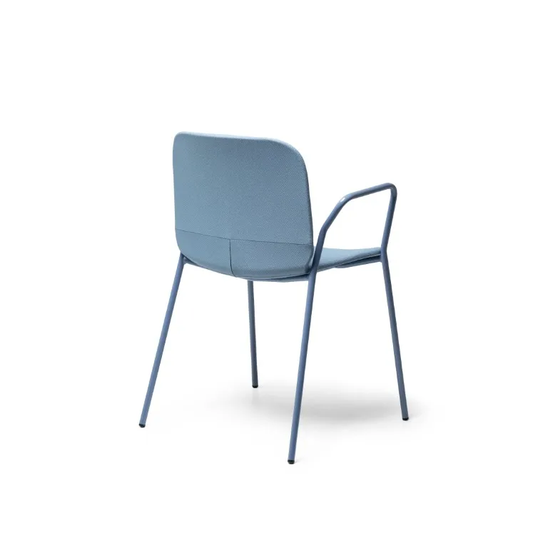 Silla tapizada VENT apilable con brazos - Imagen 4